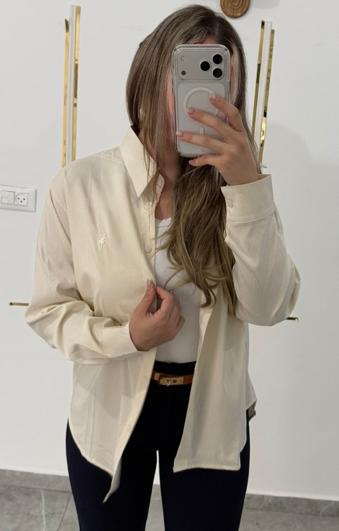 Classic Stripe Polo Oversized