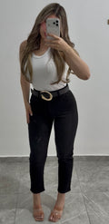 Black antic jeans