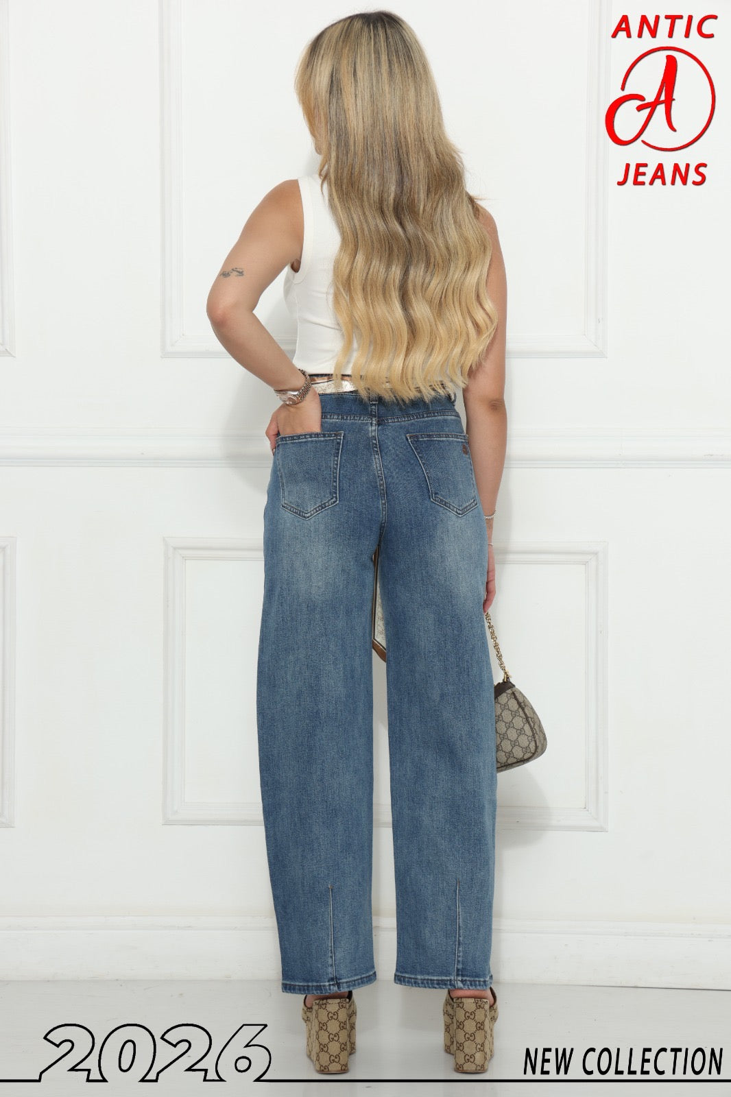 Milano Wide  Class Blue Jeans-Antic