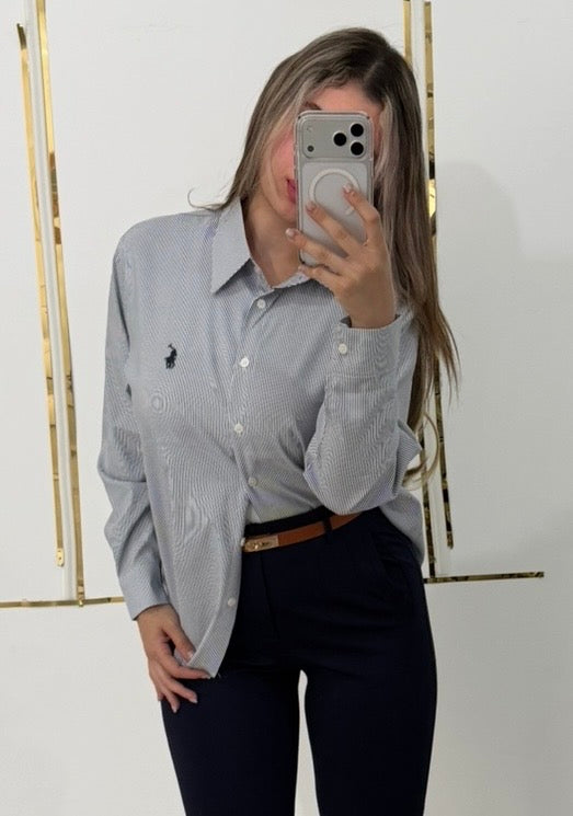 Classic Stripe Polo Oversized