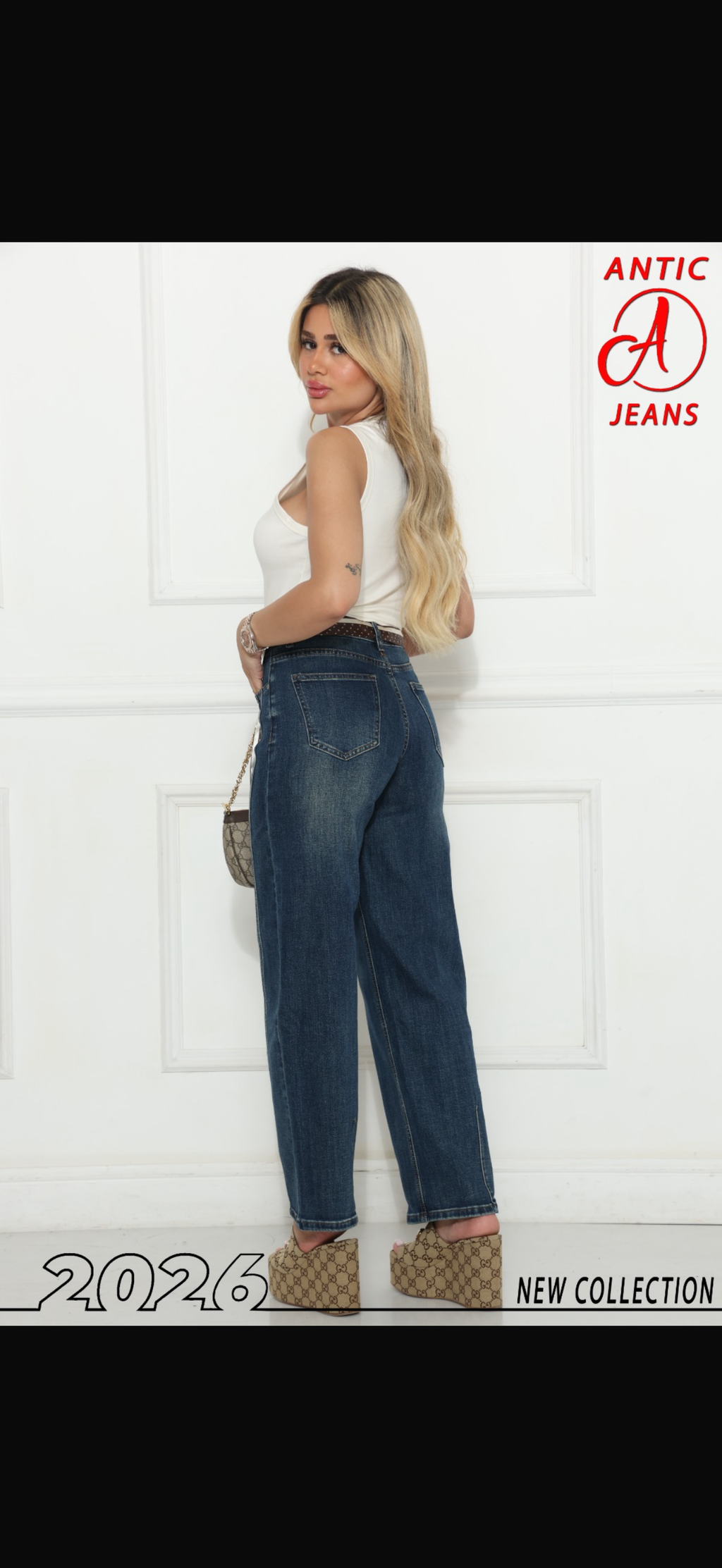 Milano Wide Jeans-Antic